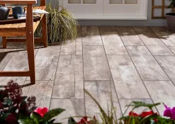 Carrelage sol extérieur Brown marron 23 x 120 cm-GoodHome