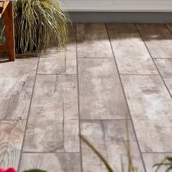 Carrelage sol extérieur Brown marron 23 x 120 cm-GoodHome