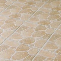 Carrelage sol extérieur effet pierre beige et marron L.30,38 x l.30,38 cm x ép.7 mm, Searocca- New