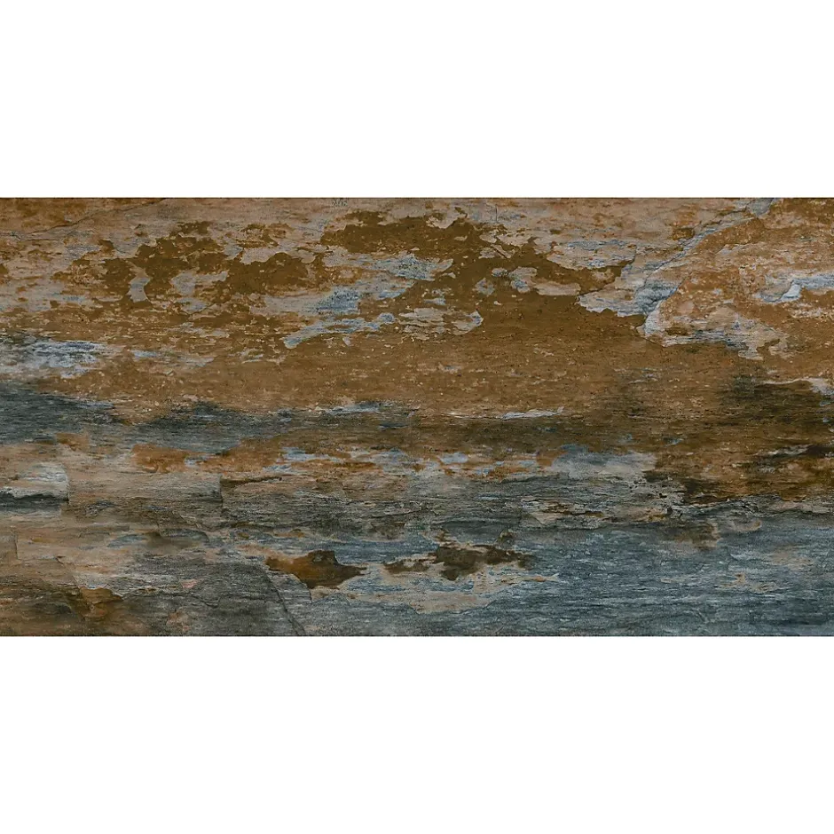 Mykonos Carrelage sol extérieur effet pierre oxydée L.60 x l.30 cm x ép.9 mm, Denali