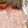 Carrelage sol extérieur effet terre cuite L.33,3 x l.33,3 cm x ép.7 mm, Terracotta