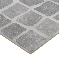 Carrelage sol extérieur effet pavés tons gris L.30,38 x l.30,38 cm x ép.7 mm, Blocce