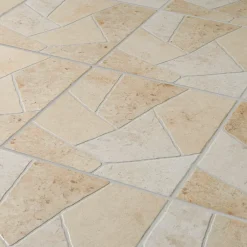 Carrelage sol extérieur effet pierre tons beiges L.42,04 x l.42,04 cm x ép.7,4 mm, Piazza- Best