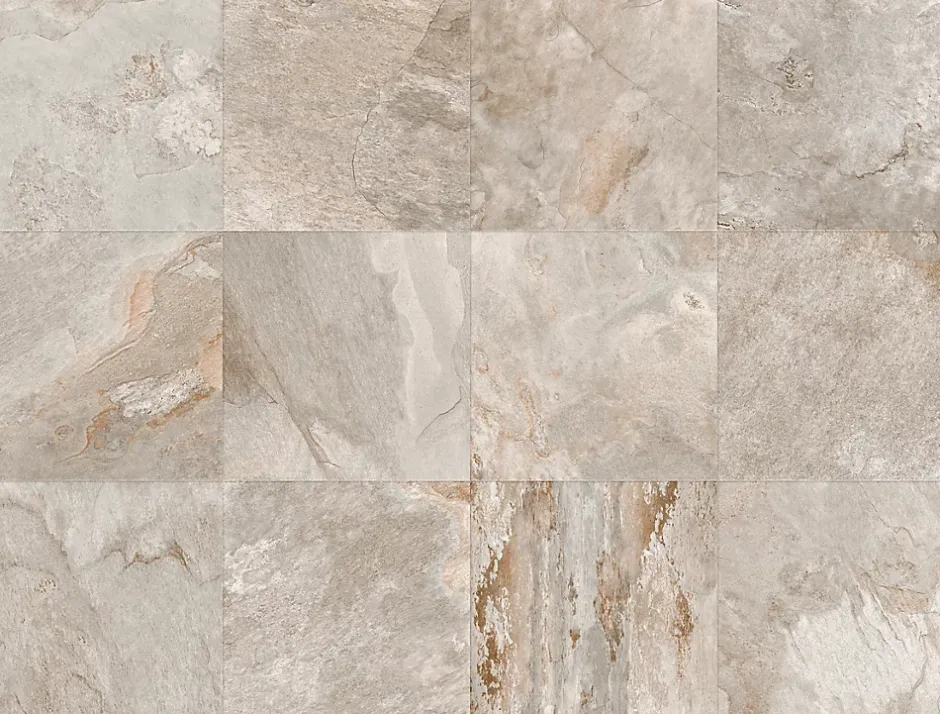 Carrelage sol extérieur effet pierre beige L.60 x l.60 cm x ép.9 mm, Denali