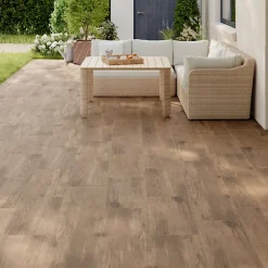 Carrelage sol extérieur effet bois marron clair L.60 x l.30 cm x ép.8,7 mm, Norwegio- New