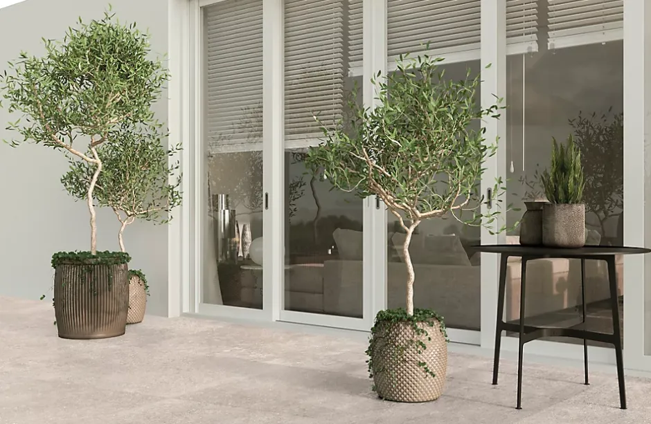 Carrelage sol extérieur effet pierre beige L.60 x l.40 cm x ép.9 mm, Crosscut- Clearance