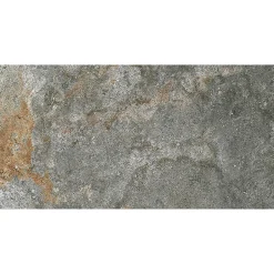 Carrelage sol extérieur effet pierre vert oxydé L.60 x l.30 cm x ép.9 mm, Denali-