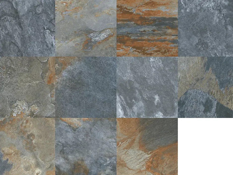 Carrelage sol extérieur effet pierre oxydée L.60 x l.60 cm x ép.9 mm, Denali- Outlet