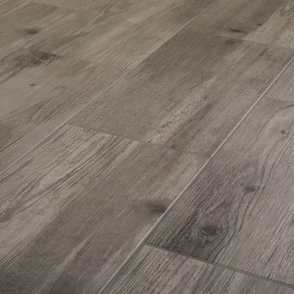 Carrelage sol extérieur effet bois gris clair L.60 x l.30 cm x ép.8,7 mm, Norwegio