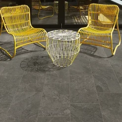 Carrelage sol extérieur en grès cérame émaillé effet pierre anthracite l.60 x L.30 x ép.0.8 cm Ardesi