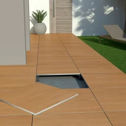 Ecoceramic Carrelage sol extérieur en grès cérame émaillé effet bois naturel l.60 x L.60 x ép.2 cm Parkwood