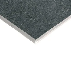 Ecoceramic Carrelage sol extérieur en grès cérame émaillé effet pierre anthracite l.60 x L.60 x ép.2 cm Pietra