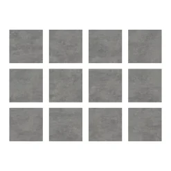 Carrelage sol extérieur en grès cérame émaillé effet béton gris anthracite l.60 x L.60 x ép. 0.9cm Bauha-Ecoceramic