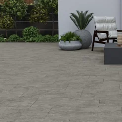 Carrelage sol extérieur en grès cérame émaillé effet béton gris anthracite l.30 x L.60 x ép.0.9 cm Bauha-Ecoceramic Best