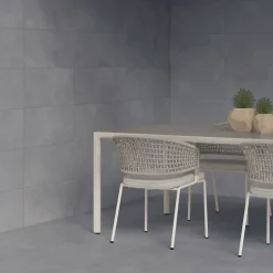 Carrelage sol extérieur en grès cérame émaillé effet béton gris l.30 x L.60 x ép. 0.9 cm District-Ecoceramic Online