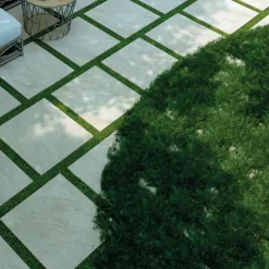 GoodHome Carrelage sol extérieur en grès cérame émaillé effet pierre beige l.60 x L.60 x ép.2 cm Cancora