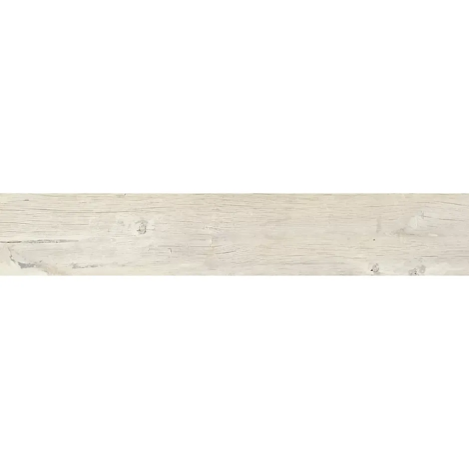 Ecoceramic Carrelage sol extérieur en grès cérame émaillé effet bois blanc l.15 x L.90 x ép.0,86 cm Timberlane