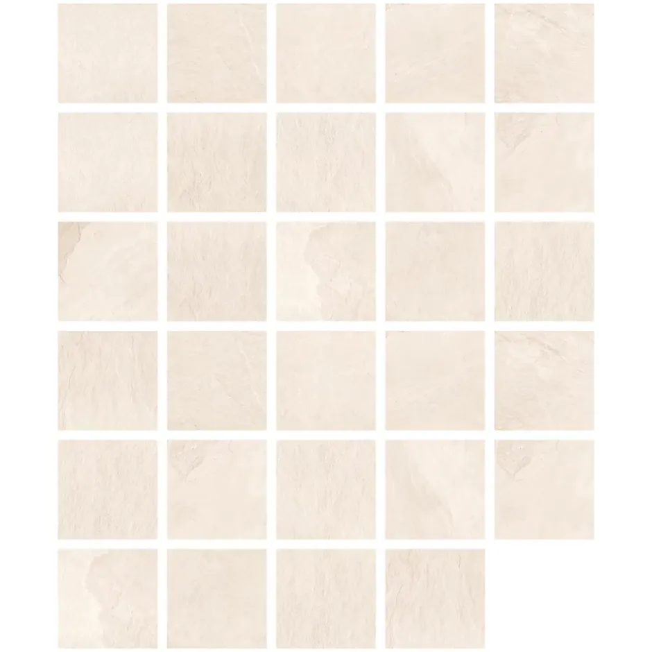 Carrelage sol extérieur en grès cérame émaillé effet pierre beige l.45 x L.45 x ép.0,85 cm Avora-Ecoceramic