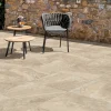 Carrelage sol extérieur en grès cérame émaillé effet pierre beige l.60 x L.60 x ép.0,8 cm Siena- Discount