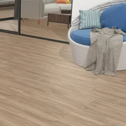 Ecoceramic Carrelage sol extérieur en grès cérame émaillé effet bois clair l.20 x L.120 x ép.0,9 cm Urbanwood