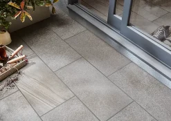 Carrelage sol extérieur grège effet pierre L.62 x l.31 cm x ép.7,4 mm, English Stone