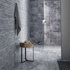 Carrelage sol gris effet pierre L.61,5 x l.30,8 cm x ép.8 mm, Shaded-GoodHome New