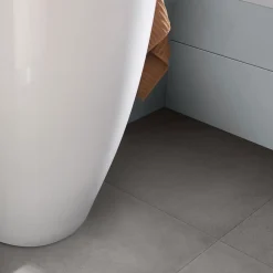 Carrelage sol gris foncé effet béton L.60 x l.60 cm x ép.10 mm, Smooth-GoodHome