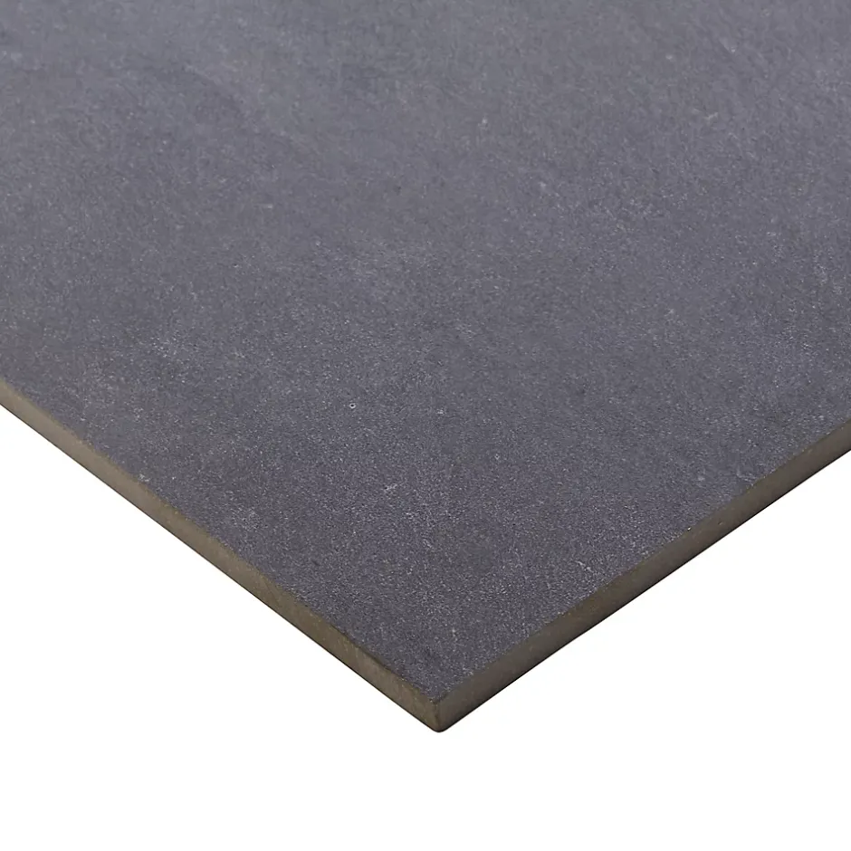 GoodHome Carrelage sol intérieur anthracite L.60 x l.30 cm, Slate