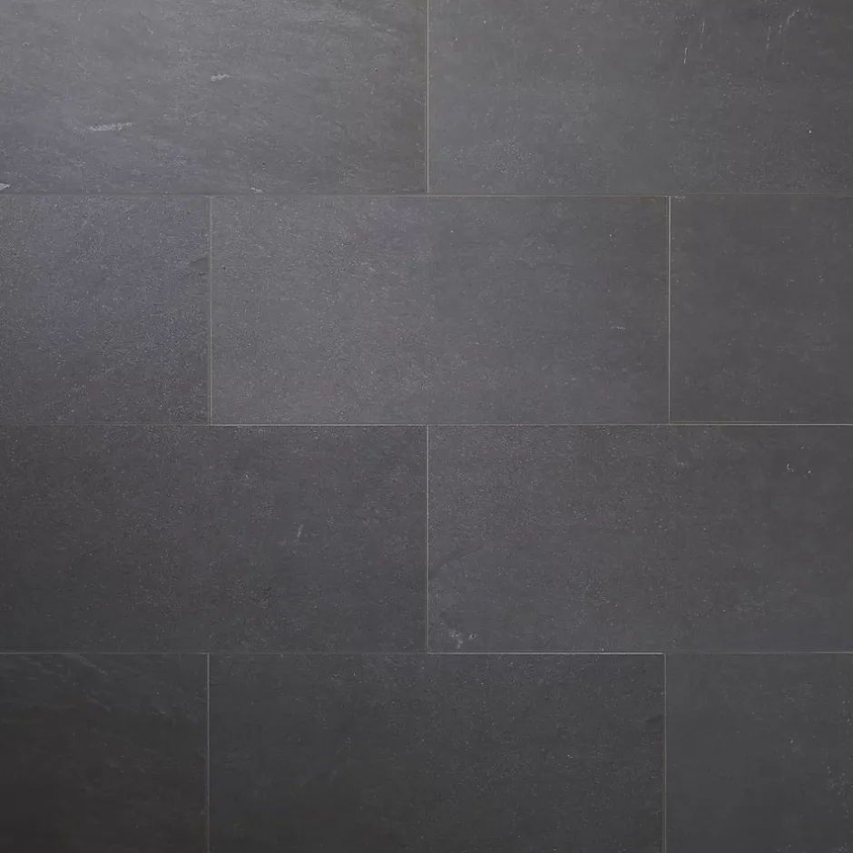 GoodHome Carrelage sol intérieur anthracite L.60 x l.30 cm, Slate