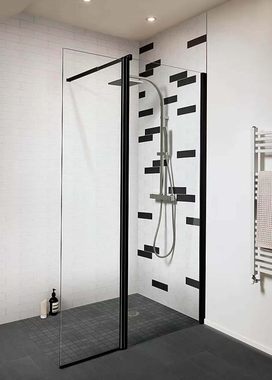 GoodHome Carrelage sol intérieur anthracite L.60 x l.30 cm, Slate