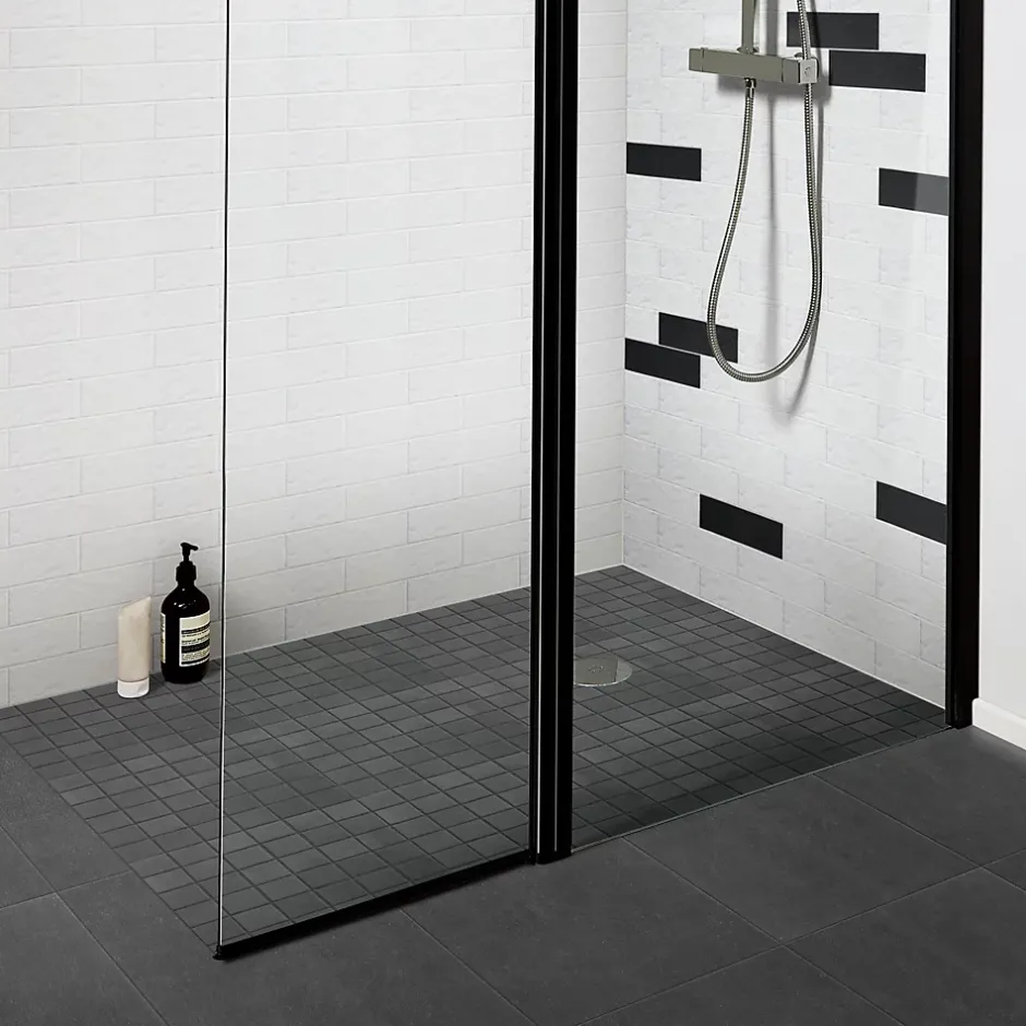 GoodHome Carrelage sol intérieur anthracite L.60 x l.30 cm, Slate