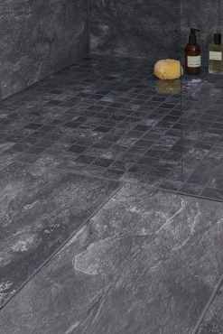 GoodHome Carrelage sol intérieur anthracite L.61,5 x l.30,8 cm x ép.8 mm, Shaded