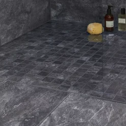 GoodHome Carrelage sol intérieur anthracite L.61,5 x l.30,8 cm x ép.8 mm, Shaded