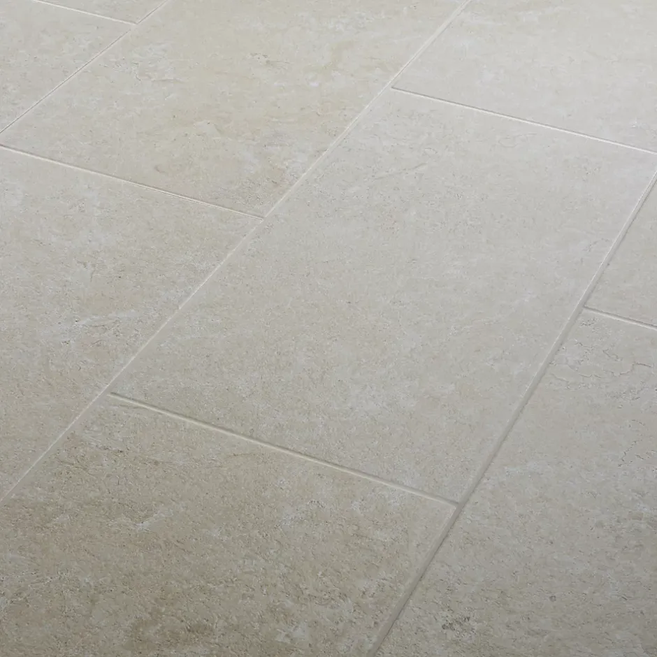 Carrelage sol intérieur beige taupe effet pierre L.61,5 x l.30,8 cm x ép.8 mm, Soft Lime Stone-GoodHome Discount