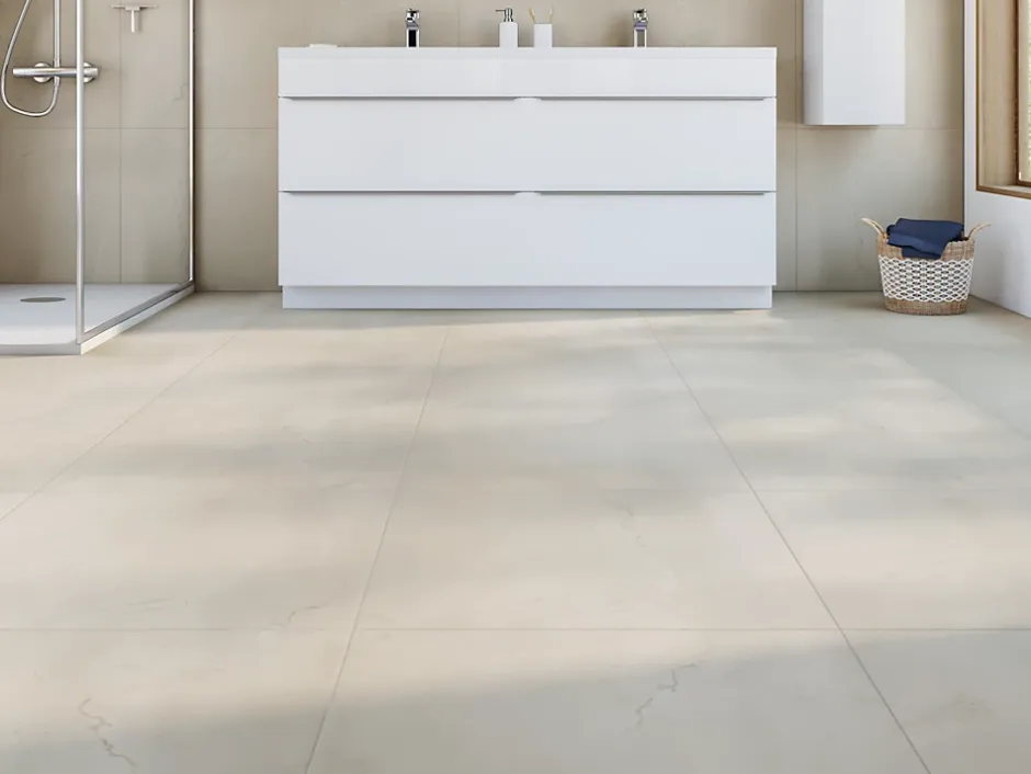 Carrelage sol intérieur beige effet marbre L.59,5 x l.59,5 cm x ép.9 mm, Ultimate Marble-GoodHome Best