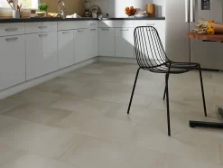 Carrelage sol intérieur beige effet béton L.60 x L.30 cm x ép.10 mm, Smooth-GoodHome Discount