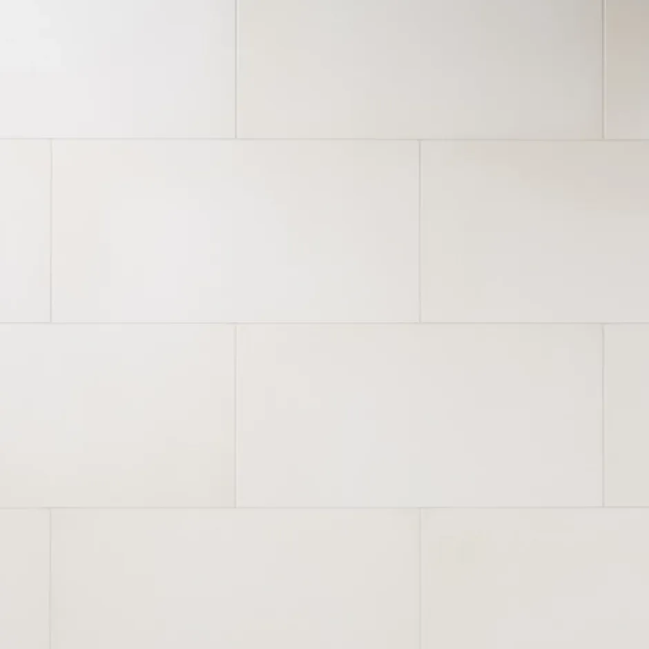 Carrelage sol intérieur blanc effet béton L.60 x l.30 cm x ép.10 mm, Smooth-GoodHome