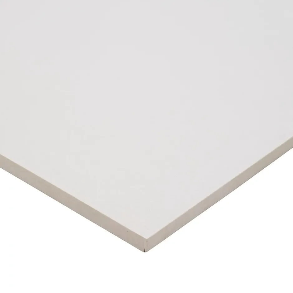 Carrelage sol intérieur blanc effet béton L.60 x l.30 cm x ép.10 mm, Smooth-GoodHome
