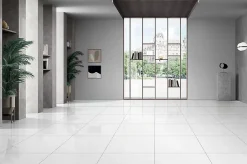 Carrelage sol intérieur blanc poli brillant L.60 x l.60 cm x ép.9,5 mm, Latinie-GoodHome Clearance