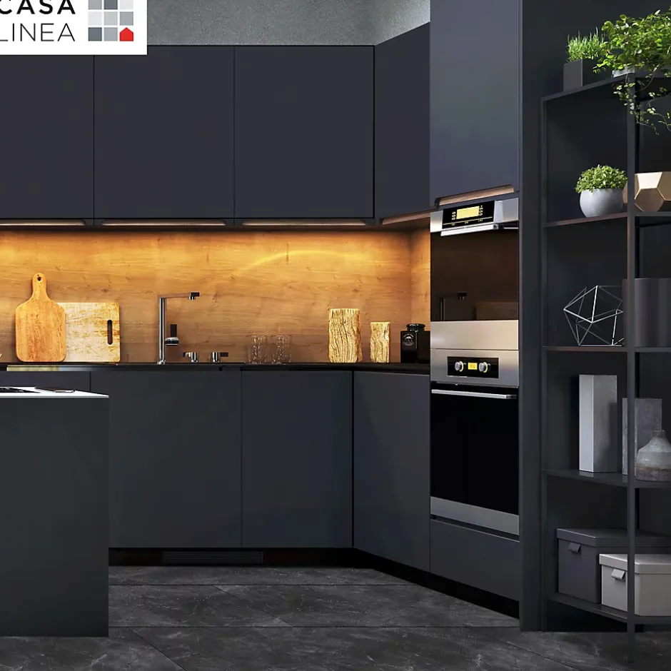 Carrelage sol intérieur effet marbre anthracite L.120 x l.60 cm x ép.7 mm, Casa Tenzania