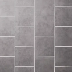 GoodHome Carrelage sol intérieur effet béton gris L.30,7 x l.30,7 cm x ép.7 mm, Cimenti