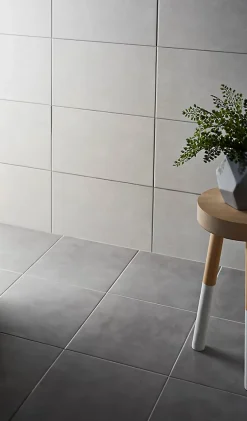 GoodHome Carrelage sol intérieur effet béton gris L.30,7 x l.30,7 cm x ép.7 mm, Cimenti