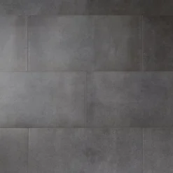 GoodHome Carrelage sol intérieur effet béton anthracite L.61,7 x l.30,7 cm x ép.7,4 mm, Konkrete