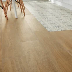 GoodHome Carrelage sol intérieur effet bois brut naturel L.120 x l.23 cm x ép.9,7 mm, Woodproject