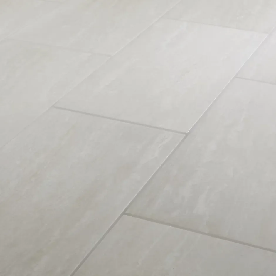 Carrelage sol intérieur effet pierre ivoire L.60 x l.30 cm x ép.8 mm, Soft Travertin-GoodHome Best