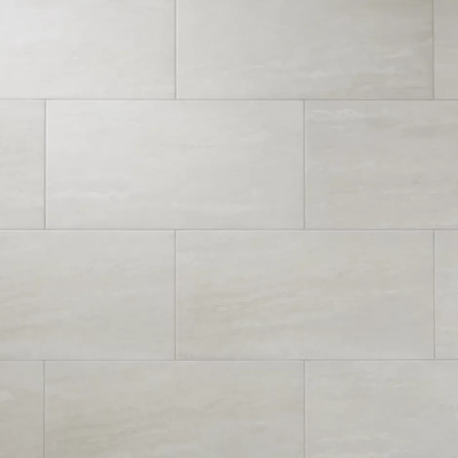 Carrelage sol intérieur effet pierre ivoire L.60 x l.30 cm x ép.8 mm, Soft Travertin-GoodHome Best