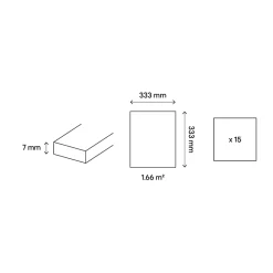 Carrelage sol intérieur gris L.33,3 x l.33,3 cm x ép.7 mm passage intense, Porphyre- Clearance