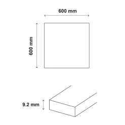 GoodHome Carrelage sol intérieur ivoire effet pierre L.60 x l.60 cm x ép.9,2 mm, Soft Travertin