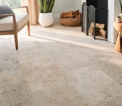 Casa Linéa Carrelage sol intérieur travertin L.61 x l.40,6 cm x ép.12 mm, Antique