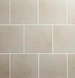 Carrelage sol ivoire effet béton L.42,6 x l.42,6 cm x ép.7,4 mm, Konkrete-GoodHome Online